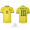 Maglia ufficiale Brasile Neymar Jr 10 Casa Mondiali 2022 per Uomo